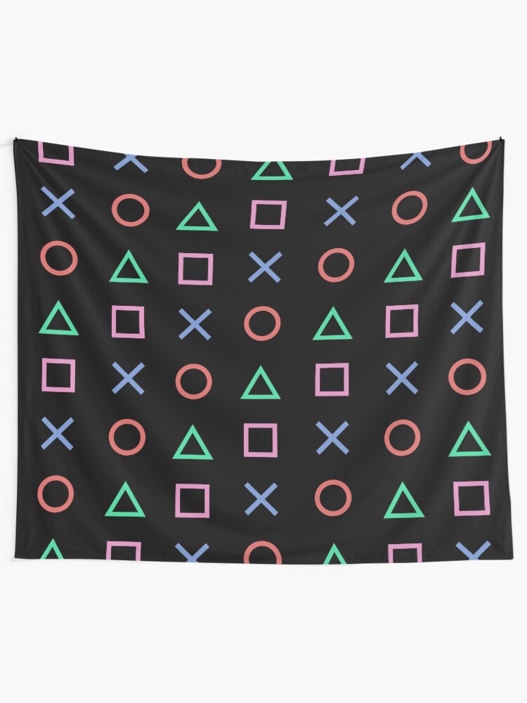 Alternate view of Classic Playstation Controller Buttons Icon Tapestry