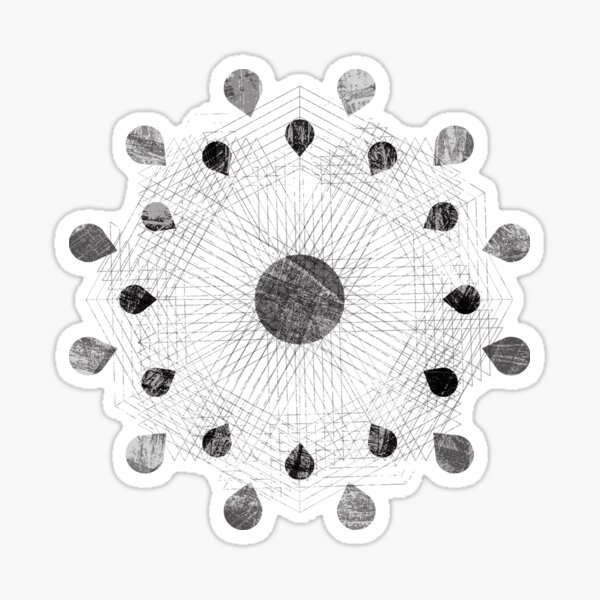 Droplet Flower Sticker