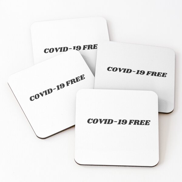 Item preview, COVID-19 FREE cute funny simple mask and sticker  designed and sold by SoulTreats.