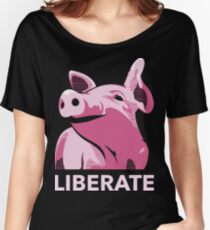 Befreit (Schwein, Kein Hintergrund, Elektrisches Pink) Baggyfit T-Shirt