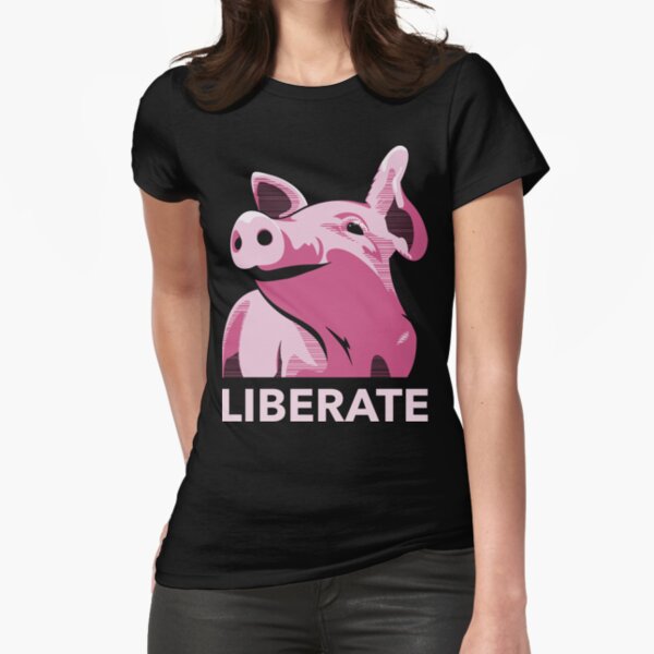 Item preview, Liberate (Pig, No Background, Electric Pink) designed and sold by duallas.