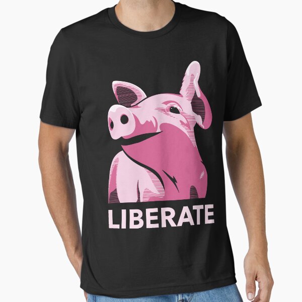 Vista previa del artículo con la obra « un cochinito valiente que escapó de la vida brutal y el final violento que los humanos intentaron hacerla pasar. Ahora vive feliz en Farm Sanctuary.

* Las imágenes de sudadera se imprimen mucho más grandes de lo que ilustra la maqueta automática anter», diseñado y vendido por duallas.