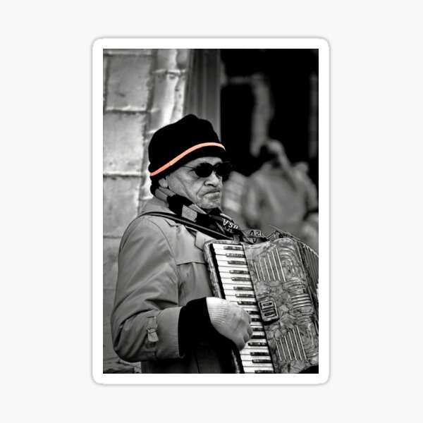 Street musician Sticker