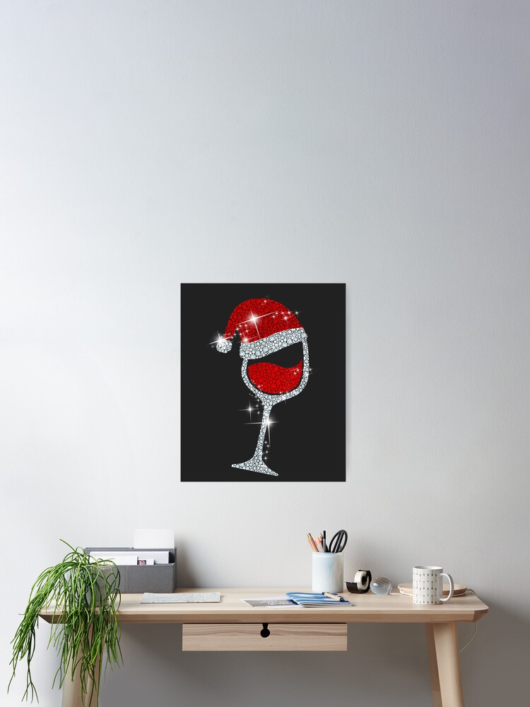 Wine Glasses Santa Hat Christmas Wine Lover Wine Glasses Santa Hat Christmas Wine Lover