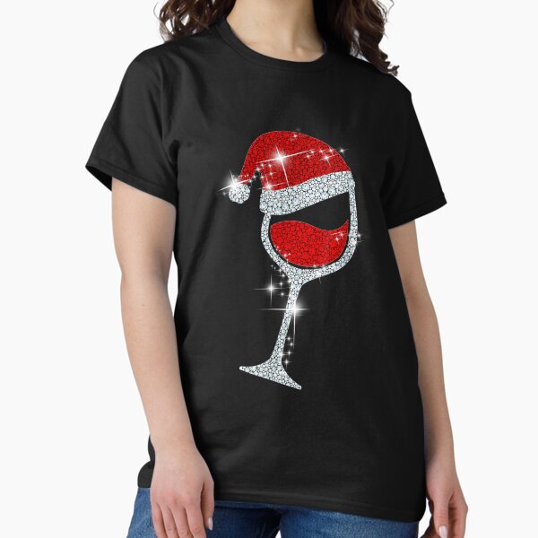 Vista previa del artículo con la obra «Copas de vino Sombrero de Santa Navidad Regalo divertido para amantes del vino», diseñado y vendido por AzuolasJurkstas.