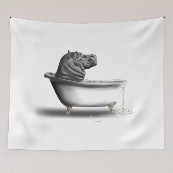 Item preview, Hippo in the bath designed and sold by Andrew Blanshard.