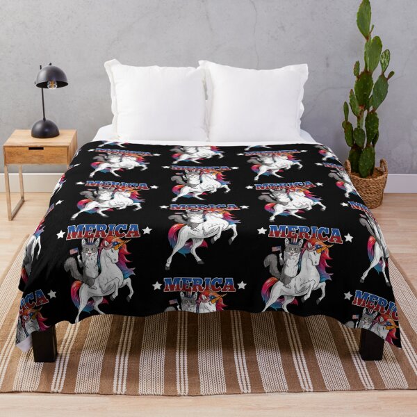 Item preview, Merica Maine Coon Cat Riding Unicorn designed and sold by fatamyfan1.