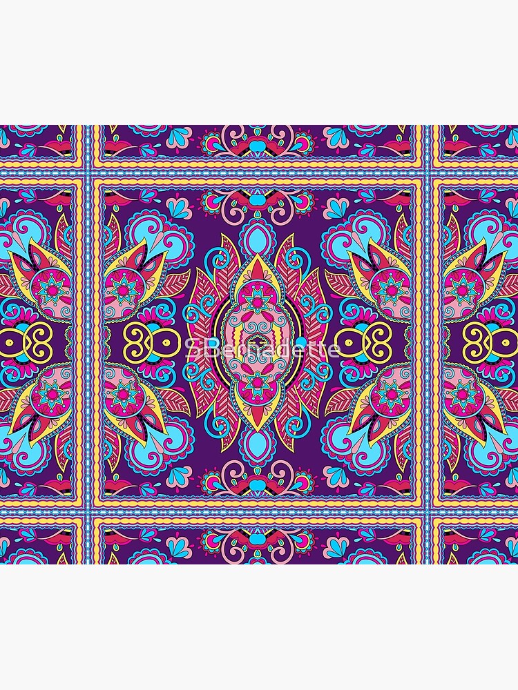 Thumbnail 2 of 2, Duvet Cover, Mandala Vibrant Flower Pattern designed and sold by SBernadette.