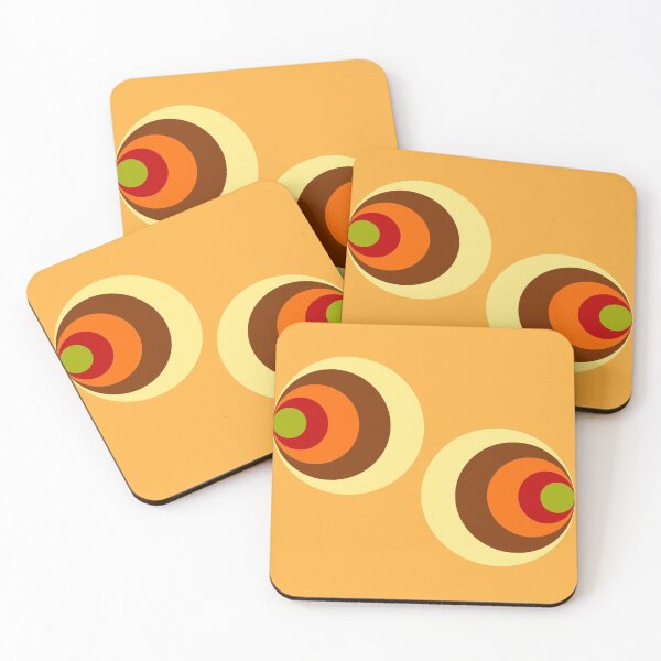 Item preview, Groovy 70s Auburn Yellow and Red Pattern designed and sold by junepillows.