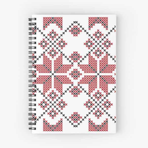 Item preview, Cross stitch red and white geometric floral pattern designed and sold by corner-shop.