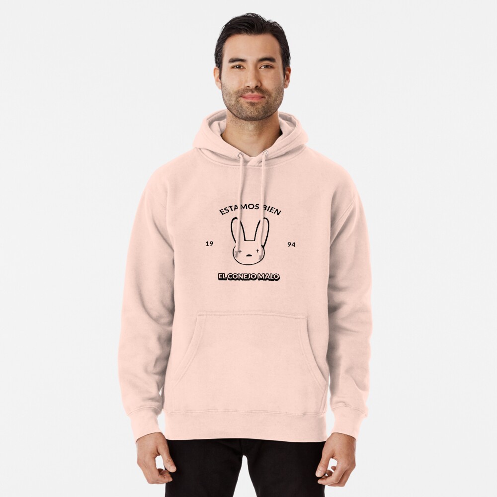 Red bad bunny store hoodie