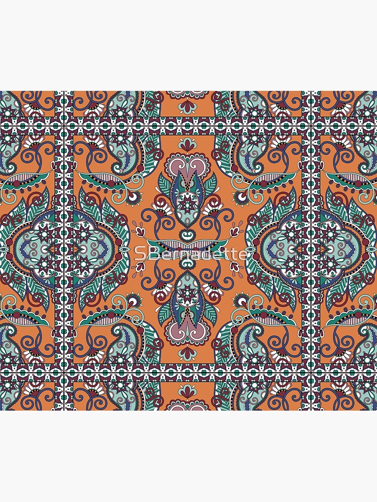 Thumbnail 2 of 2, Duvet Cover, Mandala Vibrant Flower Pattern designed and sold by SBernadette.