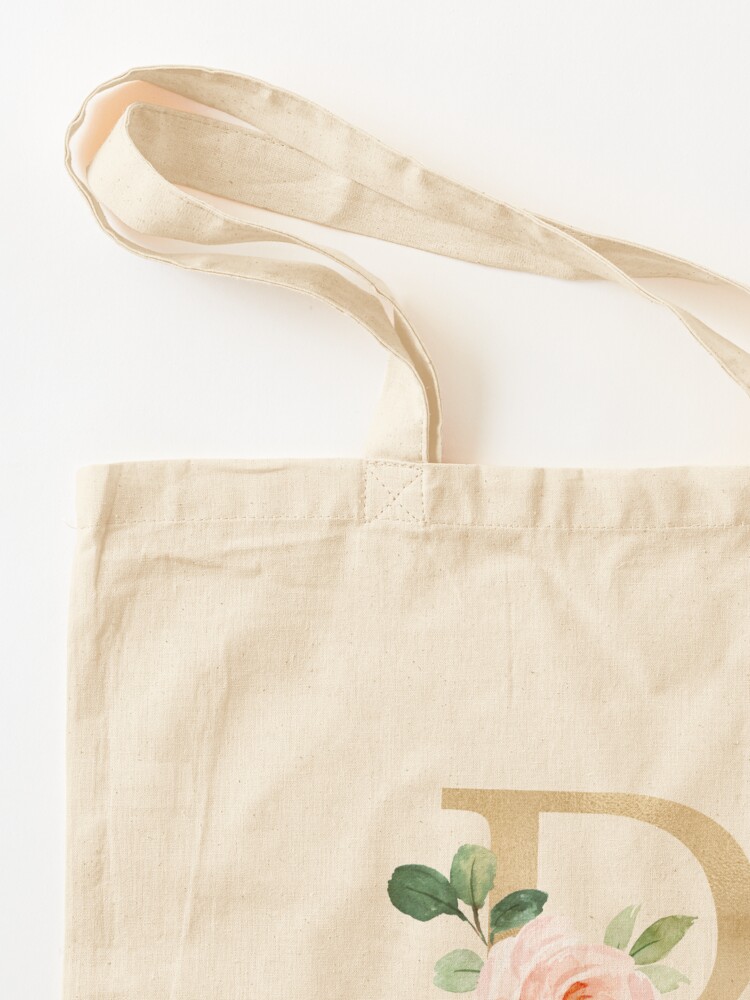 Gold Foil Monogram Canvas Tote