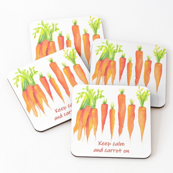 Item preview, Keep calm and carrot on - funny quote carrot designed and sold by kittyvdheuvel.