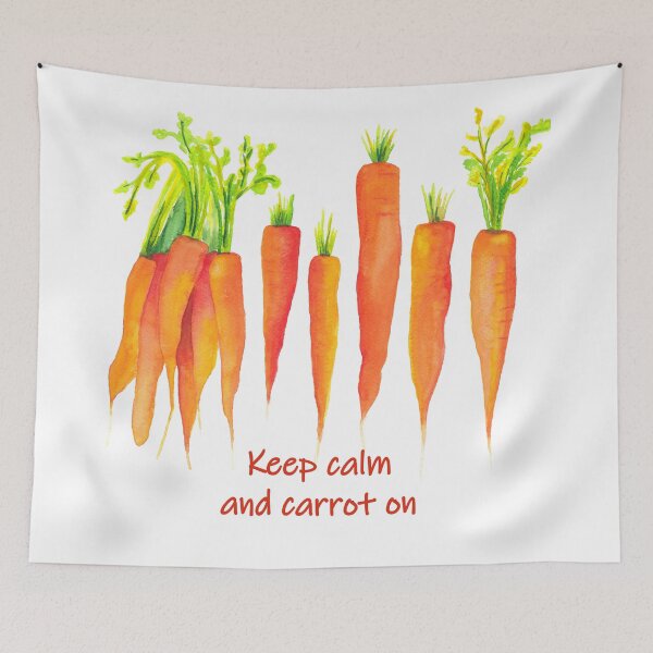 Item preview, Keep calm and carrot on - funny quote carrot designed and sold by kittyvdheuvel.
