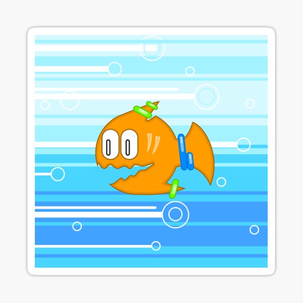 Orange Fish Sticker