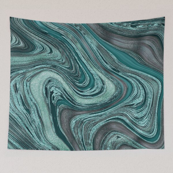 Item preview, Turquoise Glamour River Mineral Marble designed and sold by artsandsoul.