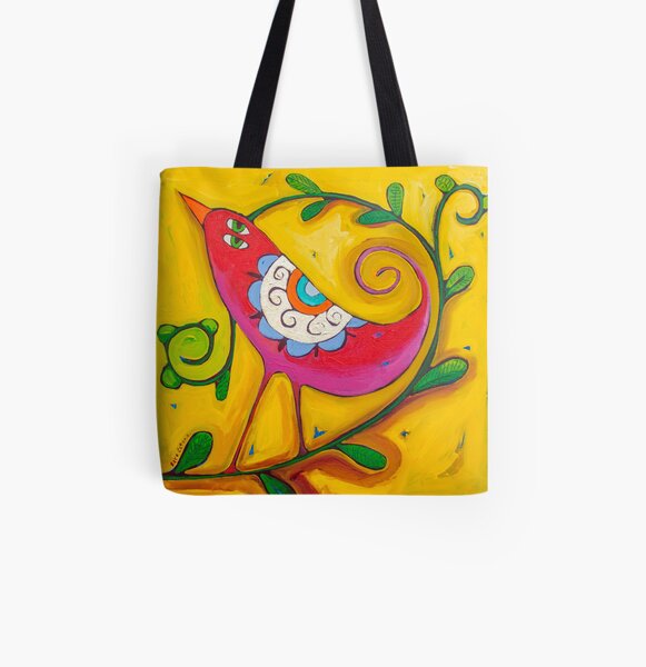 Sun on the Lovebird All Over Print Tote Bag