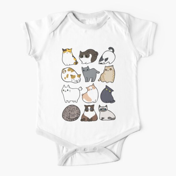 Cats Cats Cats Short Sleeve Baby One-Piece