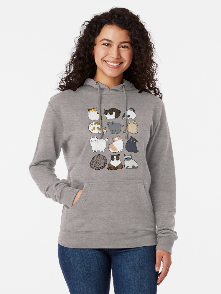 Alternate view of Cats Cats Cats Lightweight Hoodie