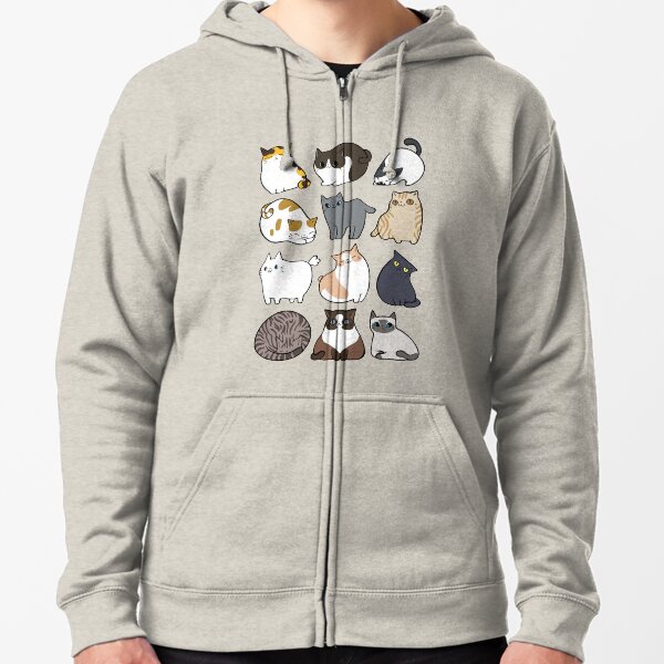 Cats Cats Cats Zipped Hoodie