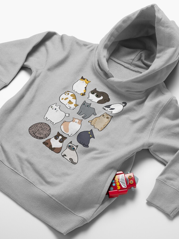 Thumbnail 4 of 5, Toddler Pullover Hoodie, Cats Cats Cats designed and sold by ninay.