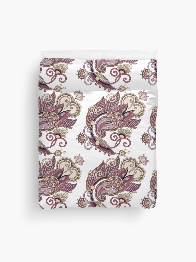 Thumbnail 1 of 2, Duvet Cover, Mandala Vibrant Flower Pattern designed and sold by SBernadette.