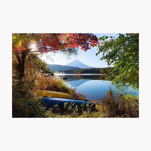 Item preview, Two boats with Mount Fuji designed and sold by Alistair Wilson.