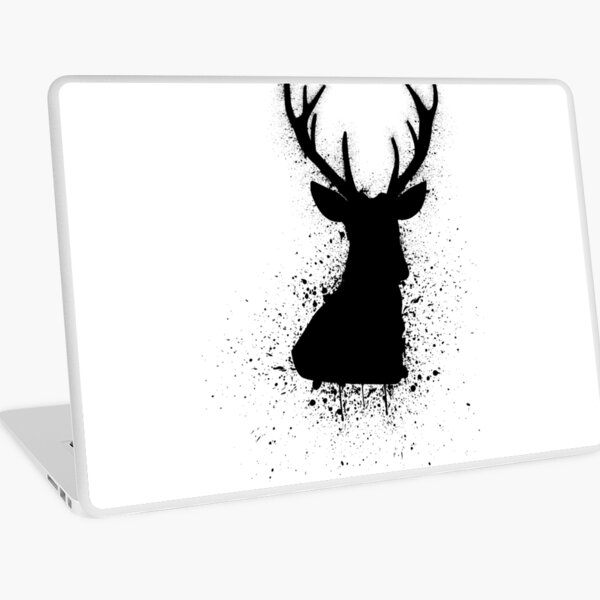 Deer Head Splash Desighn Laptop Skin