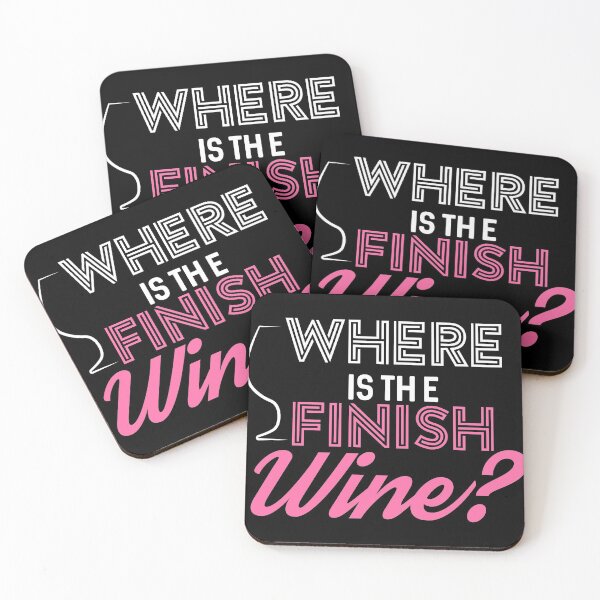 Item preview, Where Is The Finish Wine print, Running Tee designed and sold by Lisbob.