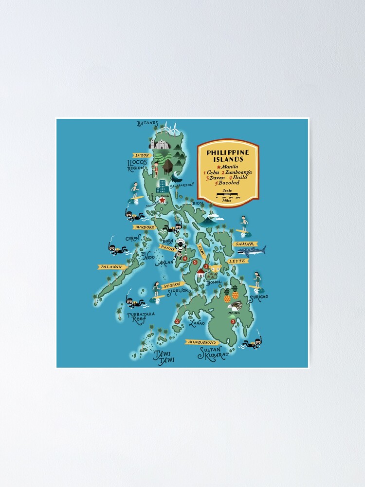 "Philippine Map" Poster By Papemelroti | Redbubble