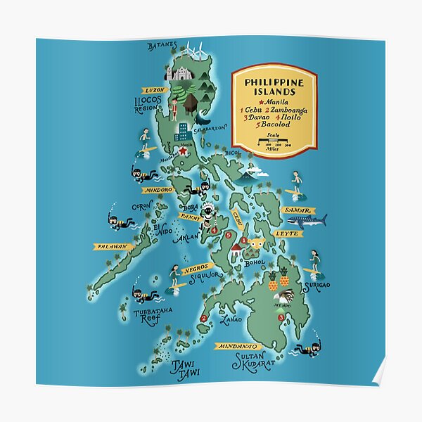 Philippine map Poster