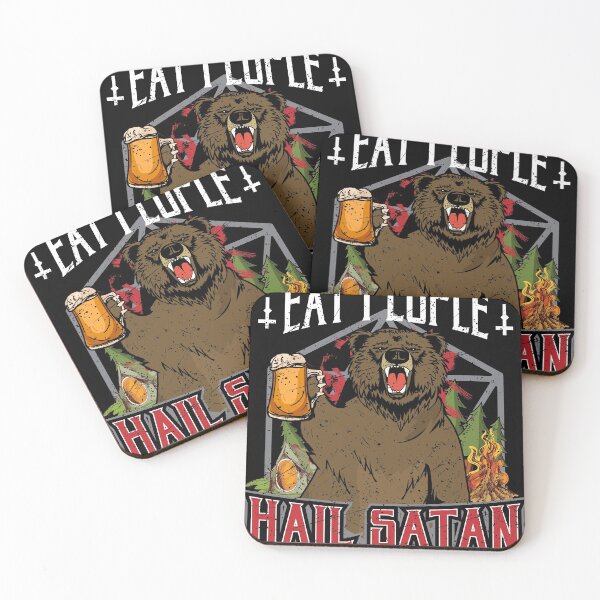 Item preview, Beer Glass Holding Satan Bear Camping Gift Design  design designed and sold by Lisbob.