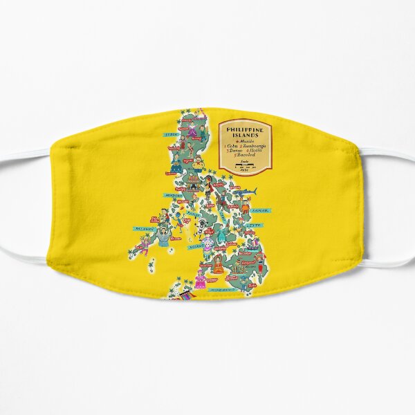 Philippine Festivals map illustrated by Robert Alejandro Mask