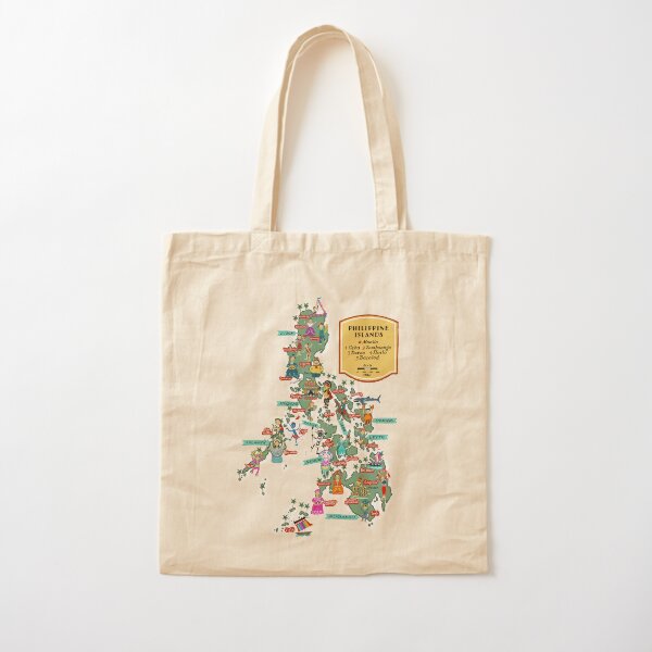 Philippine Festivals map illustrated by Robert Alejandro Cotton Tote Bag