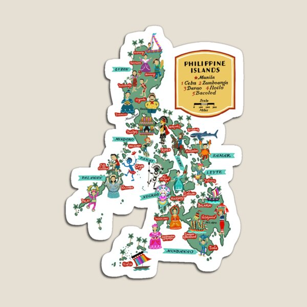 Philippine Festivals map illustrated by Robert Alejandro Magnet