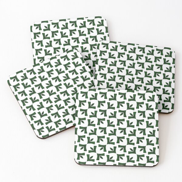 Item preview, Green, Black on White Tessellation. Geometrical. Repeating. Pattern  designed and sold by shirtdan.