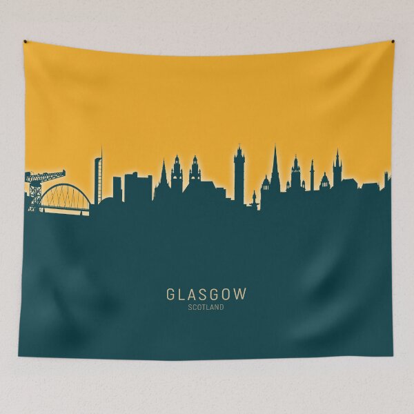 Item preview, Glasgow Scotland Skyline designed and sold by ArtPrints.
