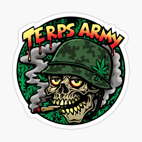 Terps Army Barcelona Sticker