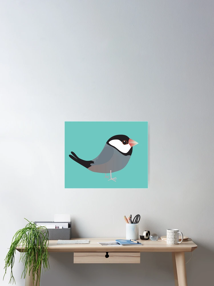 Thumbnail 2 of 3, Poster, Cute java sparrow designed and sold by Bwiselizzy.