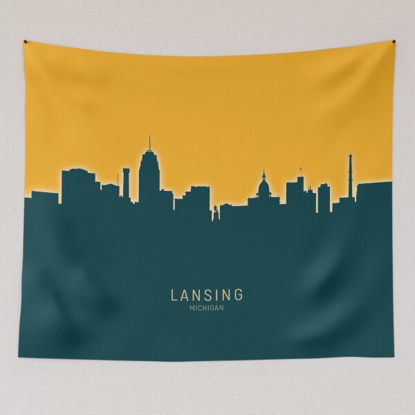 Item preview, Lansing Michigan Skyline designed and sold by ArtPrints.