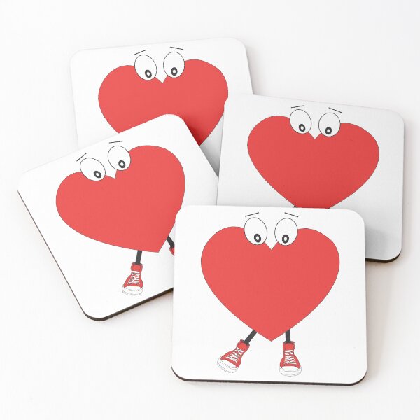 Item preview, Heart Shape Red Cute Love Character Illustration Design designed and sold by idovedesign.