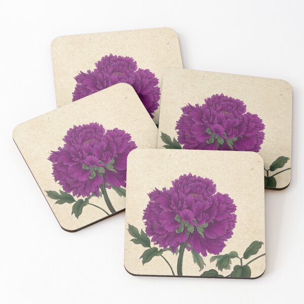 Item preview, Peony flowers B-type : Minhwa-Korea traditional art designed and sold by minsillust.