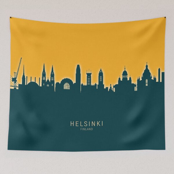 Artikelvorschau, Helsinki, Finnland - Skyline entworfen und verkauft von ArtPrints.