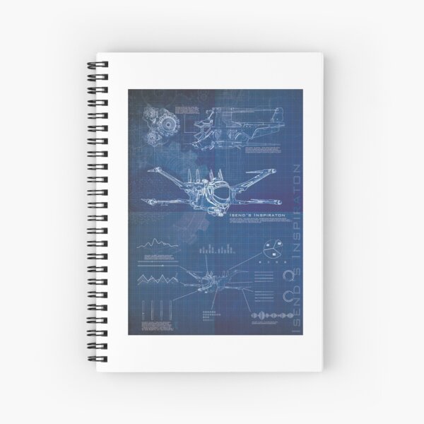 No Man's Sky Ship Blueprint Spiral Notebook