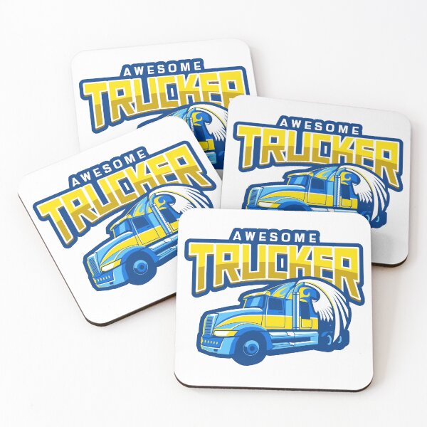 Item preview, Awesome Trucker truck driver blue trucking design designed and sold by luvvvvvit.
