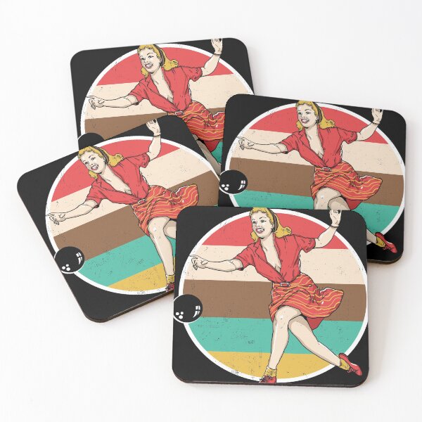Aperçu de l'œuvre Vintage Style Retro Bowling Girl design graphique des années 1950 Style créée et vendue par Lisbob.