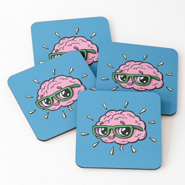 Item preview, rose cute smart brain with glasses designed and sold by duxpavlic.