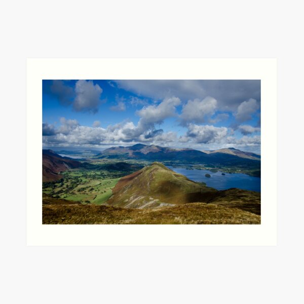 Derwent Water from Newlands Horseshoe, Lake District Art Print