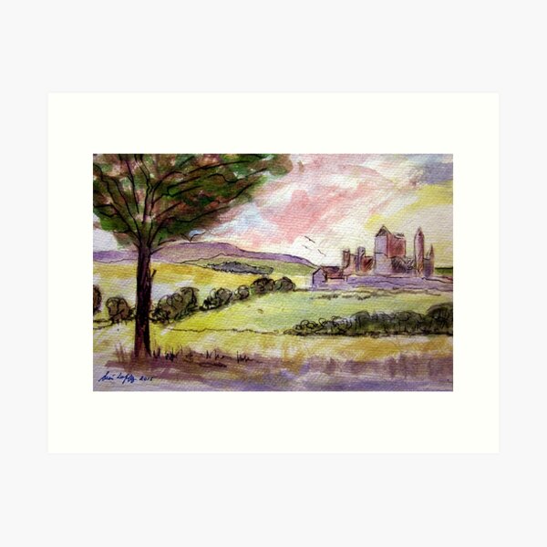 Rock of Cashel Sketch 5 Art Print